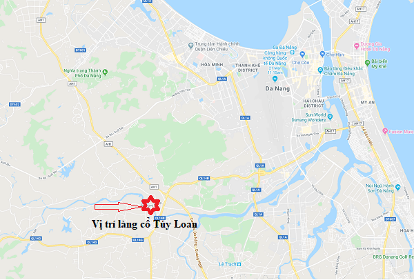 Vị trí làng cổ Túy Loan trên bản đồ. Kinh nghiệm du lịch làng cổ Túy Loan