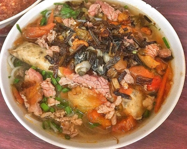 Ăn gì ở Hà Nội, quán ăn ngon ở Hà Nội, bún ốc tóp mỡ Bạch Mai