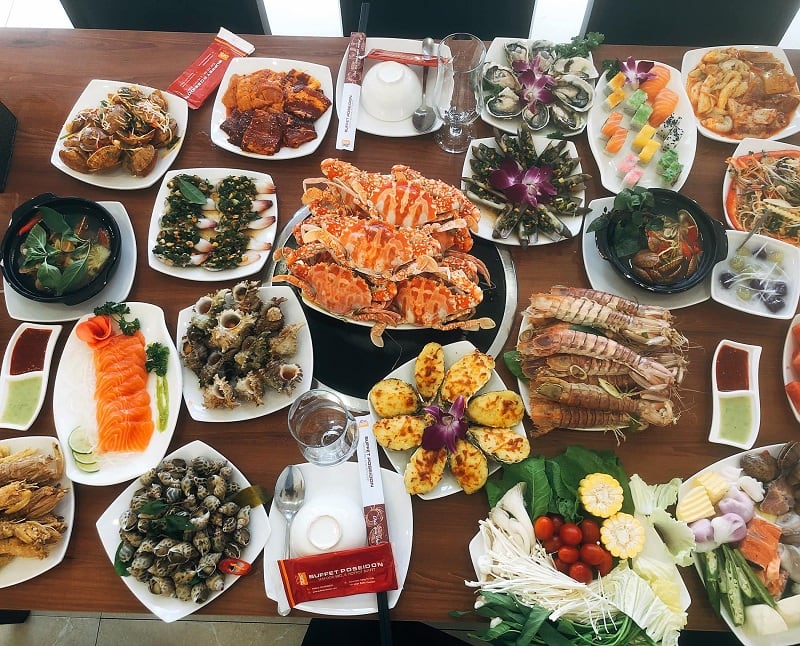 Nhà hàng buffet hải sản cao cấp ở Hà Nội. Ăn buffet hải sản ở đâu Hà Nội ngon rẻ? Buffet Poseidon