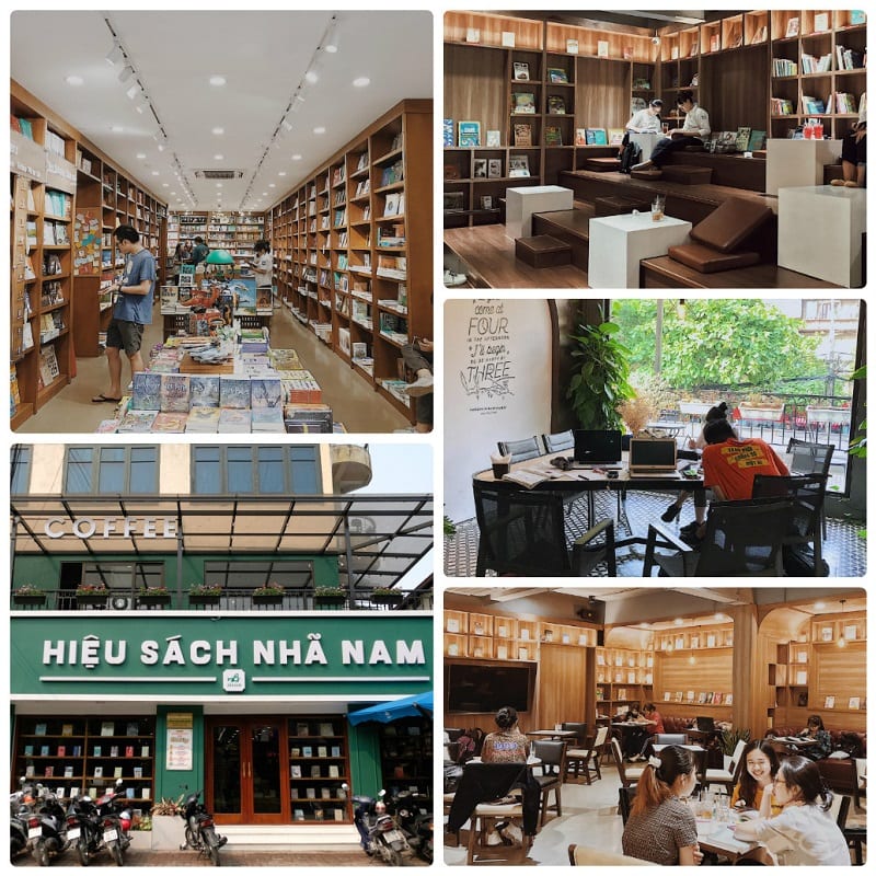 Quán cafe sách ở Hà Nội, cafe sách Nhã Nam
