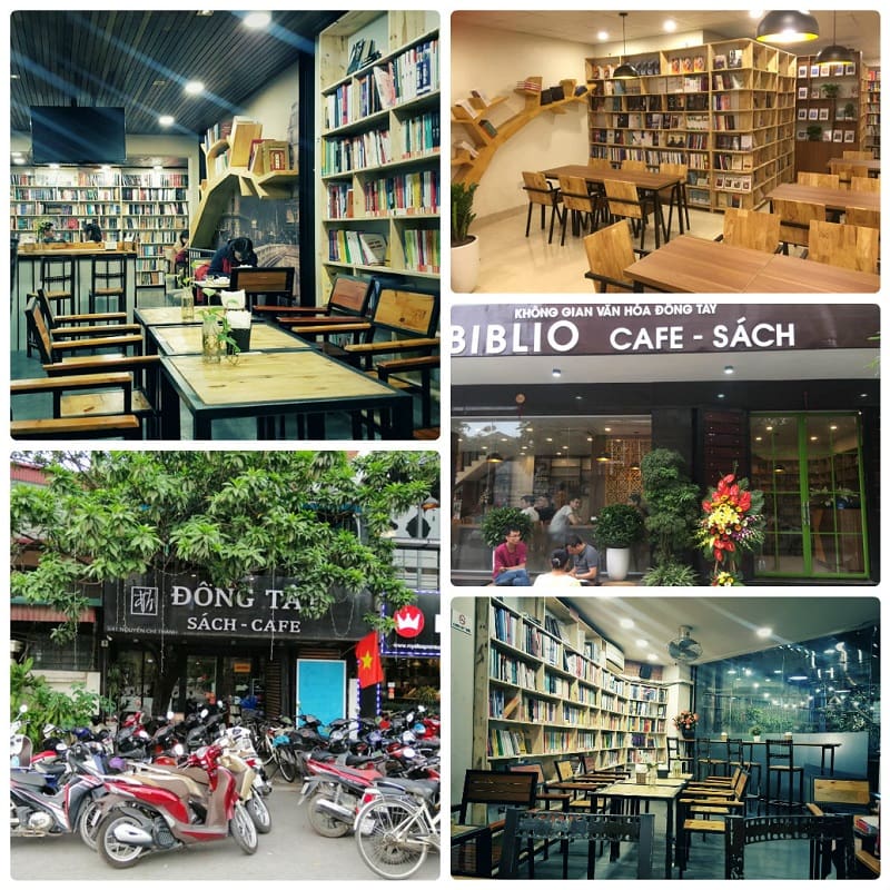 Quán cafe sách lớn nhất Hà Nội, cafe sách Đông Tây