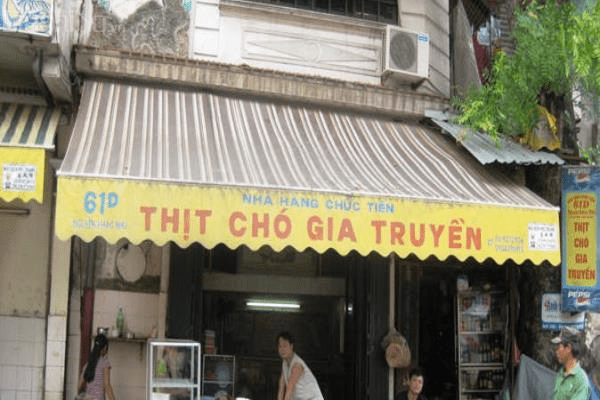 Quán thịt chó ngon ở Hà Nội, thịt chó Chúc Tiến