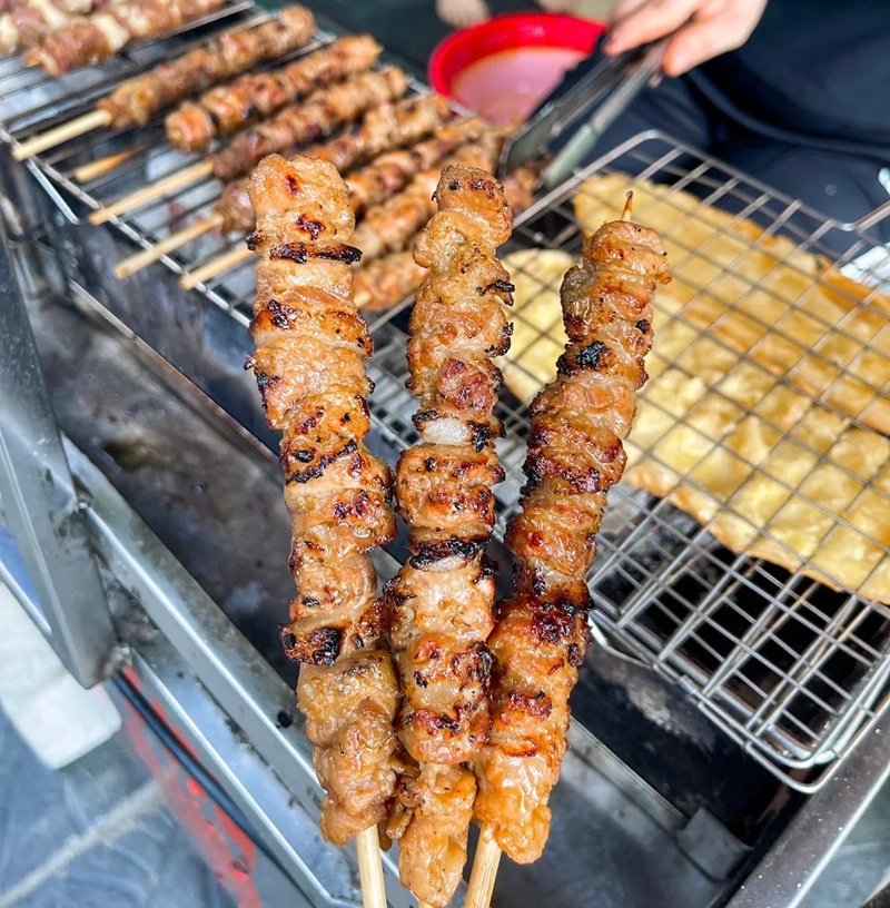 Quán thịt xiên nướng ở Hà Nội. ở Hà Nội ăn thịt xiên quán nào ngon