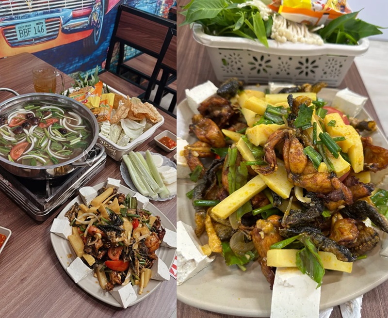 Quán lẩu ếch ở Hà Nội. Quán lẩu ếch bình dân ở Hà Nội