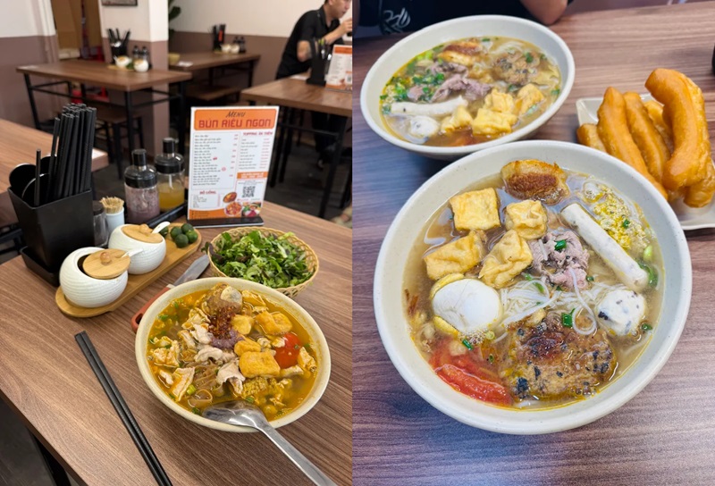 Quán bún riêu ở Hà Nội. Quán bún riêu ngon rẻ ở Hà Nội