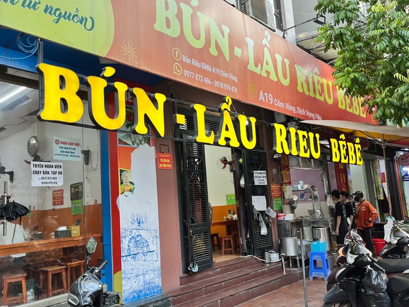 Quán bún riêu ở Hà Nội. Quán bún riêu cua ngon ở Hà Nội