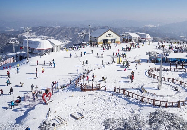 Trượt tuyết ở đâu Hàn Quốc, khu trượt tuyết cho người mới ở Phoenix Park Resort