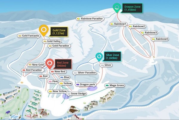 Yongpyong Ski Resort, địa chỉ trượt tuyết ở Hàn Quốc đẹp, hấp dẫn