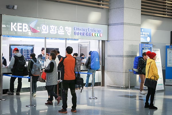 Địa chỉ đổi tiền won tại Hàn Quốc