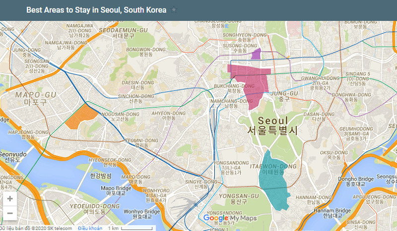 Kinh nghiệm du lịch Seoul, du lịch Seoul nên ở đâu, các khu vực tốt nhất để ở tại Seoul