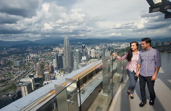 Sky Deck ở tháp Merana Kuala Lumpur