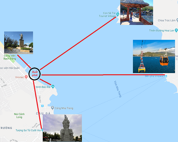 Bản đồ du lịch Nha Trang 2023 có hướng dẫn, chỉ đường cụ thể