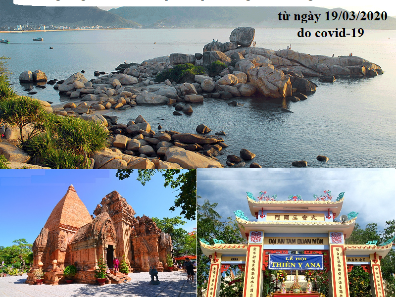 Nha Trang dừng đón khách du lịch từ 19 - 03 -2020 tại tháp bà Ponagar, Hòn Chồng, Am Chúa
