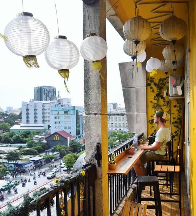 Quán cà phê có không gian nổi bật ở Sài Gòn