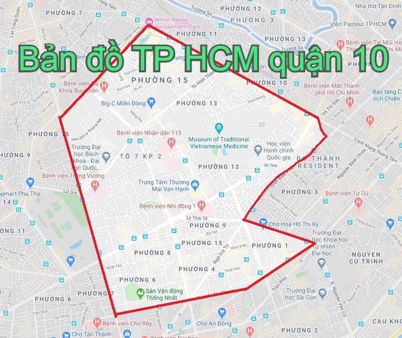Bản đồ TP HCM quận 10