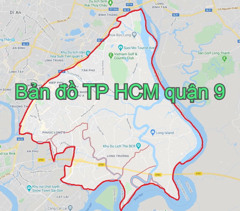 Bản đồ TP HCM quận 9