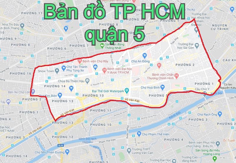 Bản đồ TP HCM quận 5