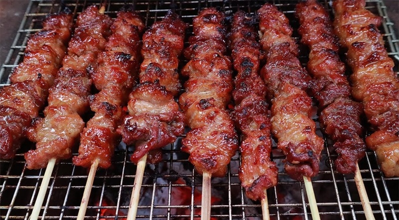 Quán thịt xiên ở Sài Gòn. Quán thịt xiên ngon ở Sài Gòn