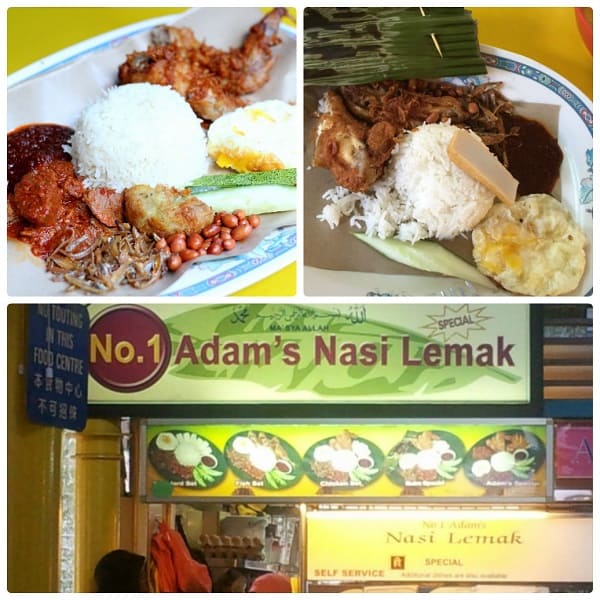 Quán ăn sáng ở Singapore ngon, No. 1 Adam’s Nasi Lemak