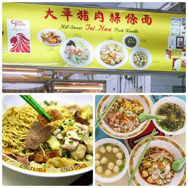 Địa chỉ ăn sáng ngon ở Singapore, ăn mì thịt lợn ở Hill Street Tai Hwa Pork Noodle