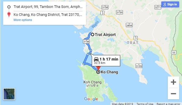 Đi du lịch đến Koh Chang Thái Lan bằng phương tiện nào tốt nhất? Bản đồ đường đi đến đảo Koh Chang