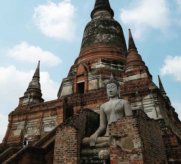Nên tới đâu ở Ayutthaya? Kinh nghiệm du lịch Ayutthaya. Wat Yai Chai Mongkol