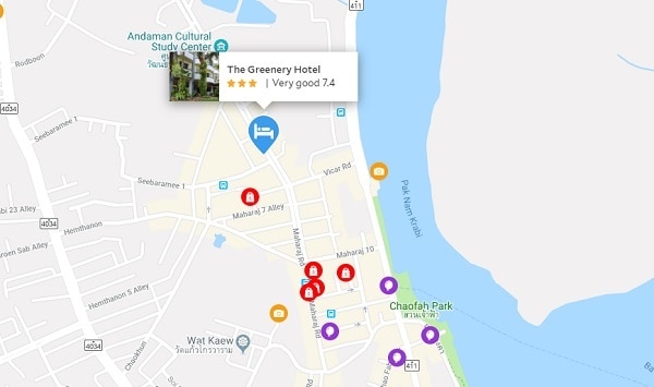 Nhà nghỉ giá rẻ ở Krabi. The Greenery Hotel, nhà nghỉ giá rẻ gần chợ đêm ở Krabi
