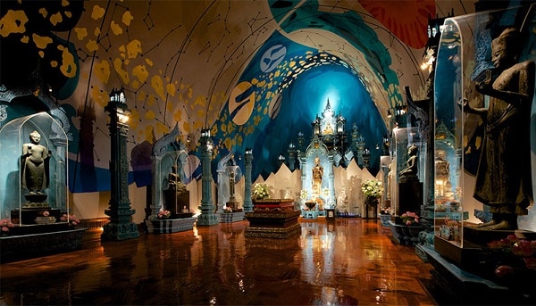 Nơi đặt 8 bức tượng Phật tại bảo tàng Erawan ở Bangkok, Thái Lan