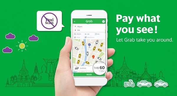 Tải ứng dụng Grab để có thể sử dụng Grab ở Thái Lan mọi lúc mọi nơi