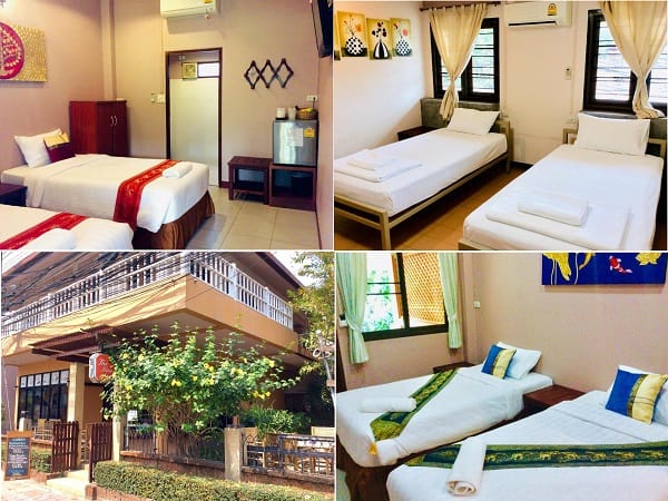 Khách sạn bình dân ở Kanchanaburi tiện nghi, sạch sẽ. Khách sạn giá rẻ gần chợ đêm Kanchanaburi. Nine Guesthouse