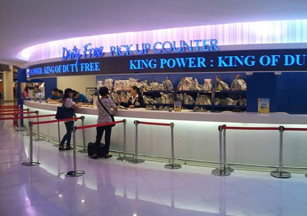 Quầy Pick up của King Power duty free tại các sân bay Thái Lan
